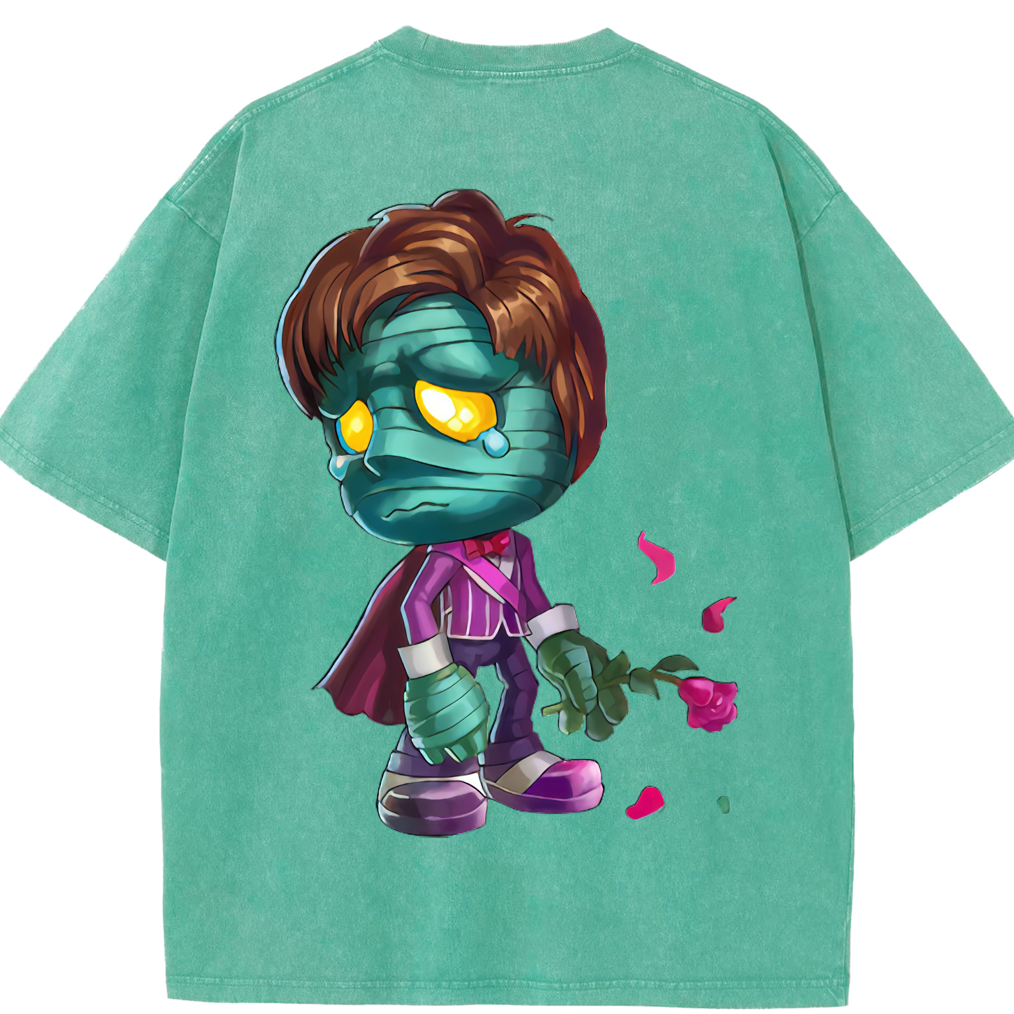 リーグ・オブ・レジェンド League of Legends LOL 綿100% ヴィンテージ風 半袖Tシャツ（背面プリント）